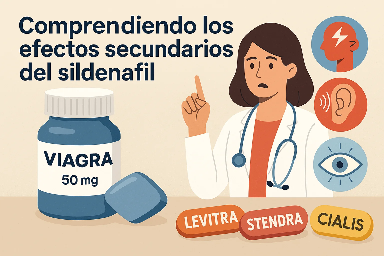 Efectos secundarios de Viagra (Sildenafil)