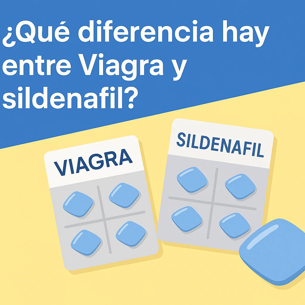 ¿Qué diferencia hay entre Viagra y sildenafil?